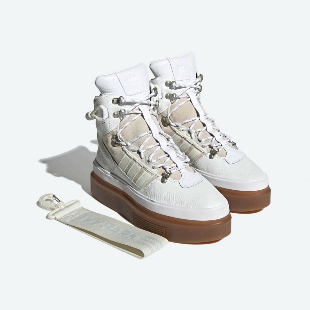 Ivy Park Adidas Beyoncé Collab Women's White and Brown High-Top Sneakers